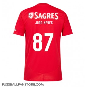 Benfica Joao Neves #87 Replik Heimtrikot 2024-25 Kurzarm